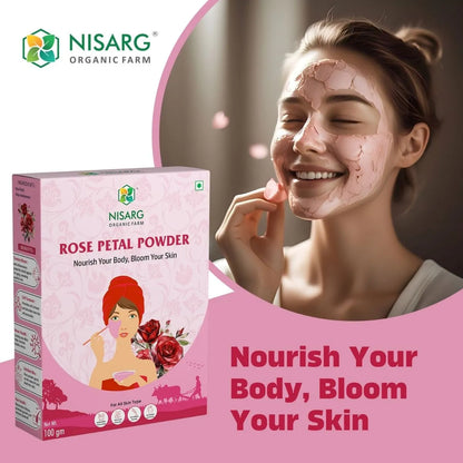 Nisarg Organic Farm Red Rose Petals Powder
