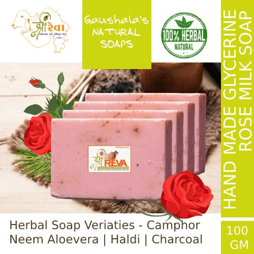 Shree Reva Hand Made Glycerine Rose Milk Soap