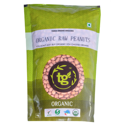 Terra Greens Organic Raw Peanuts (1 KG)