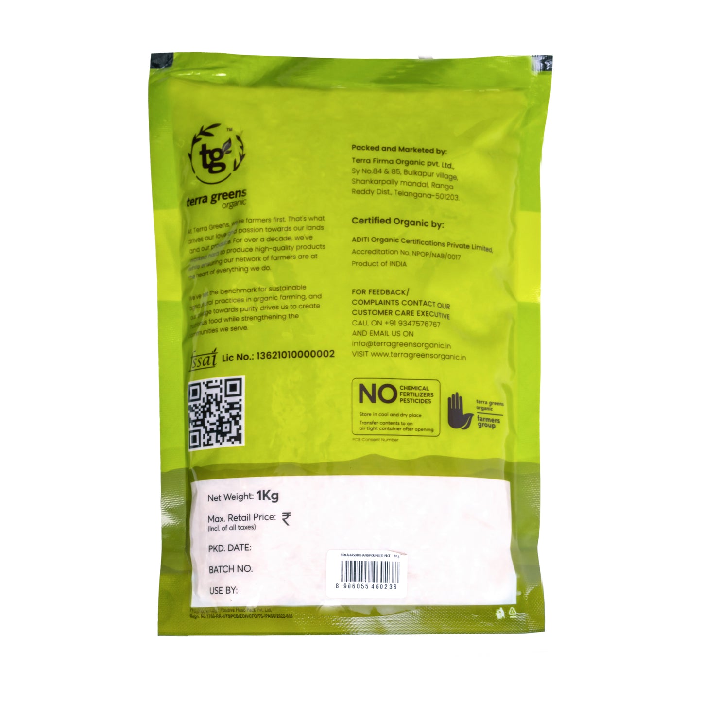 Terra Greens Organic Sonamasuri Hand Pounded Rice
