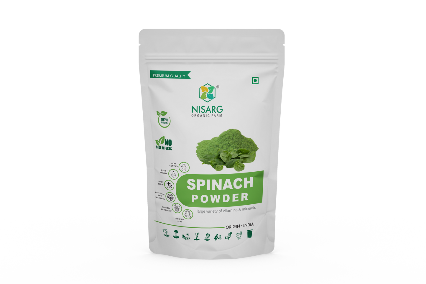 Nisarg Organic Farm Spinach Powder (100 GM)