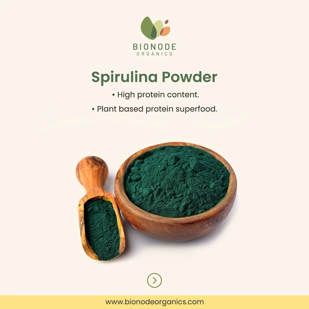 Bionode Organic Spirulina Powder (100 GM)