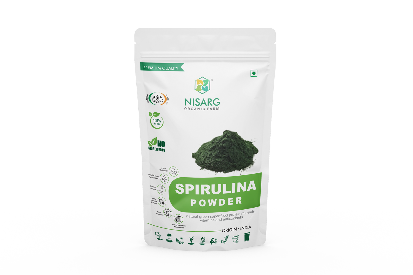 Nisarg Organic Farm Spirulina Powder (100 GM)