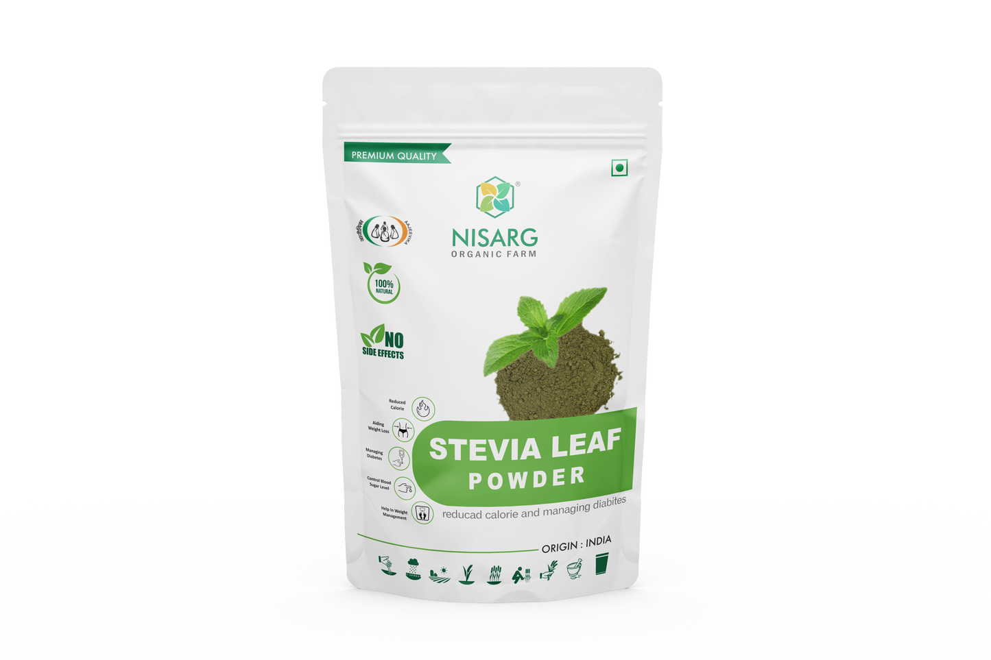 Nisarg Organic Farm Stevia Leaf Powder (100 GM)