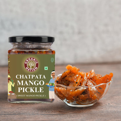 Organic Nation Chatpata Mango Pickle (Sweet Mango Pickle)
