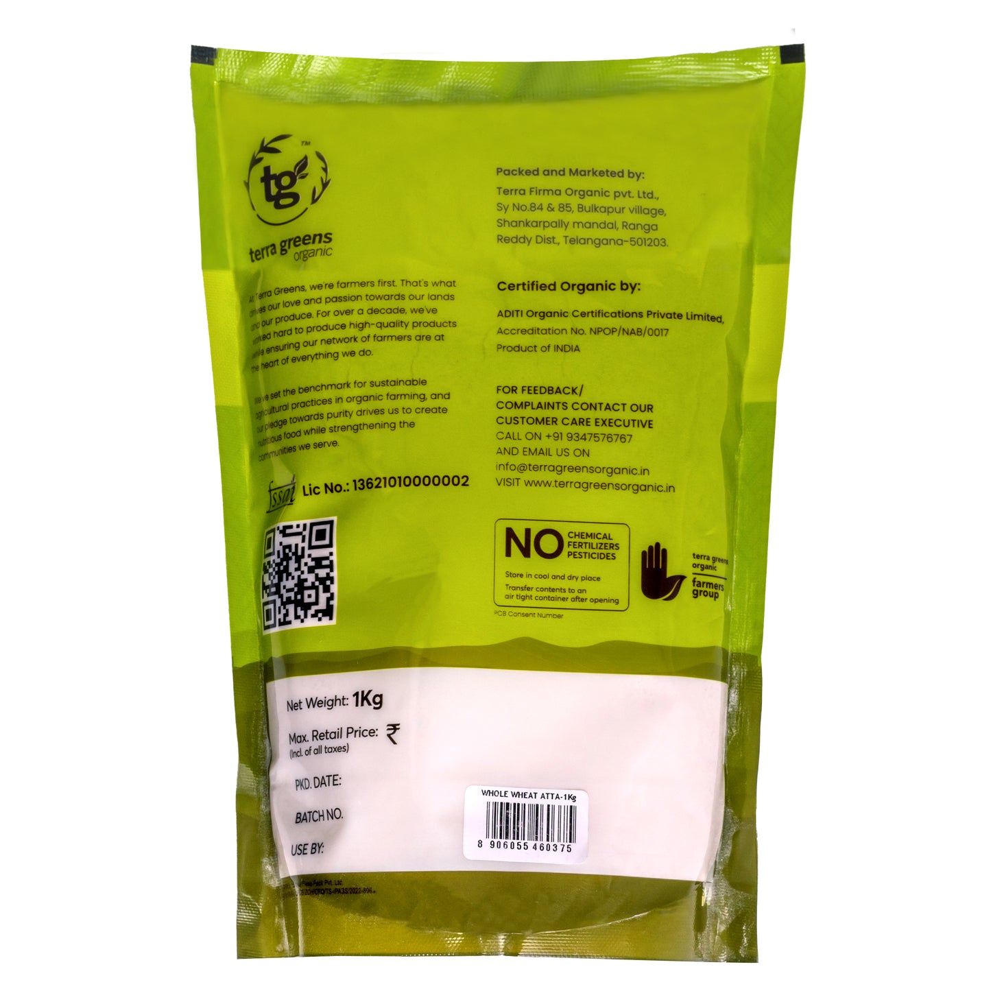 Terra Greens Organic Whole Wheat Atta