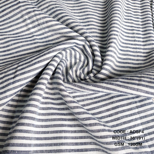 Adidev Textile NATURAL STRIPES: OFFWHITE & INDIGO ( 120 GSM AOSF4 )