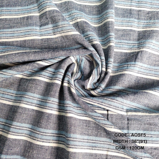 Adidev Textile NATURAL STRIPES: PLAIN & MULTI INDIGO ( 120 GSM AOSF5 )