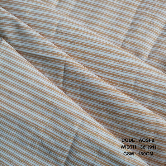 Adidev Textile NATURAL STRIPES: WHITE & MUSTURD ( 130 GSM AOSF8 )