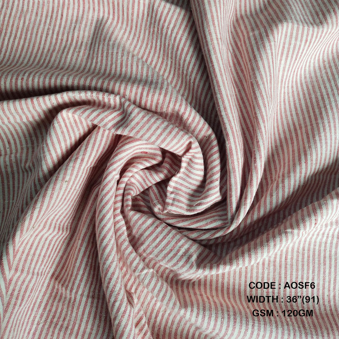 Adidev Textile NATURAL STRIPES: WHITE & RED SMALL ( 120 GSM AOSF6 )