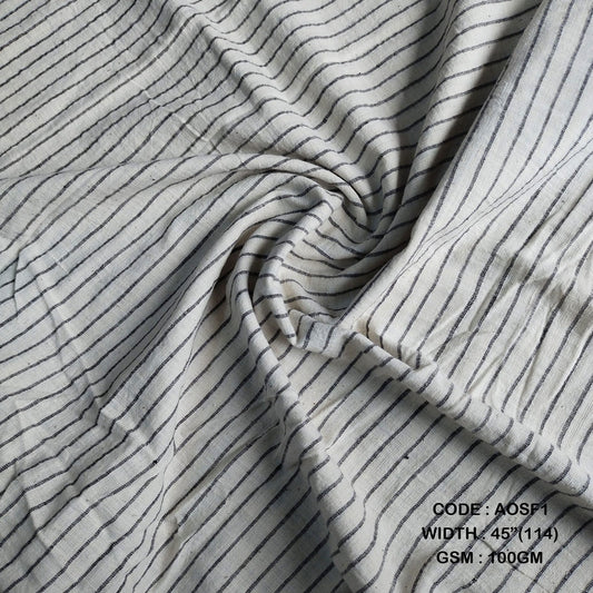 Adidev Textile ORGANIC STRIPES: OFF-WHITE & BLACK  ( 100 GSM AOSF1 )