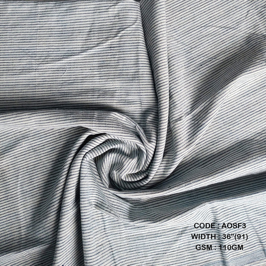 Adidev Textile ORGANIC STRIPES: OFF-WHITE & INDIGO ( 110 GSM AOSF3 )