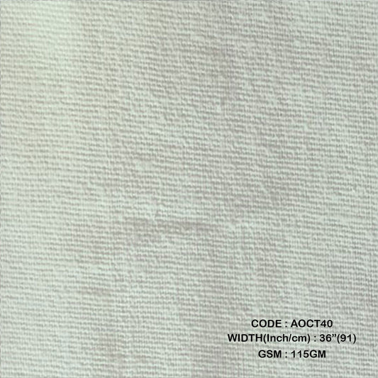 Adidev Textile TWISTED THIN COTTON T40 BLEACHED ( 115 GSM AOCT40 )